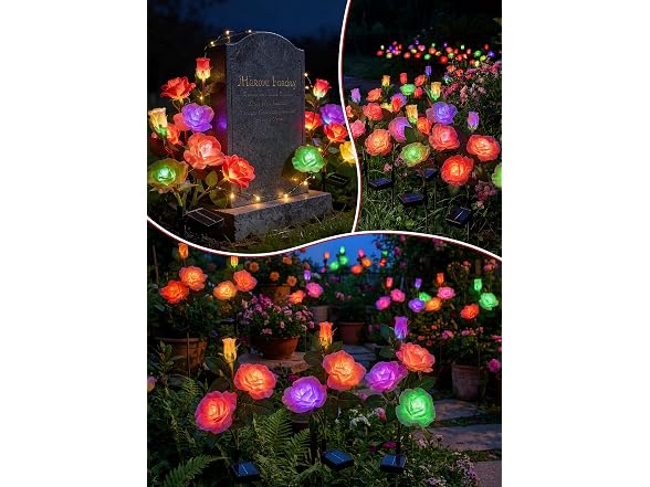 Brightown Solar Garden Lights, 4 Pack