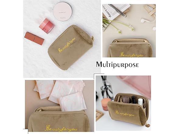 Junesters Velvet Makeup Bag,