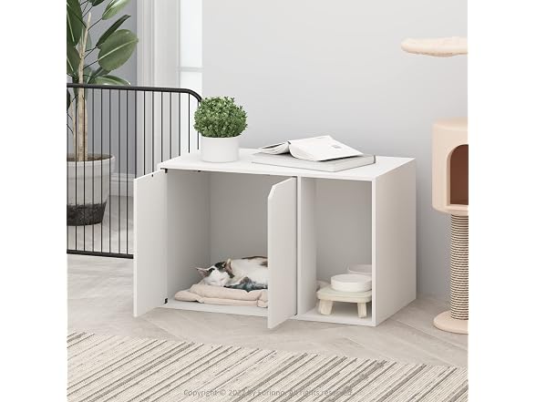Furinno Peli Litter Box Enclosure White