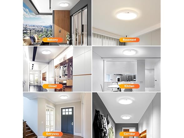 Brightever B0FN35XPWJ 7 Inch Ceiling Light Motion Sensor