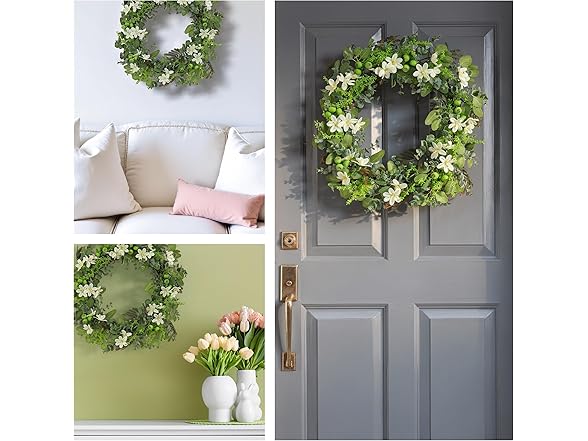 National Tree Company 24" Artificial Spring Wreath with Mixed Florals
