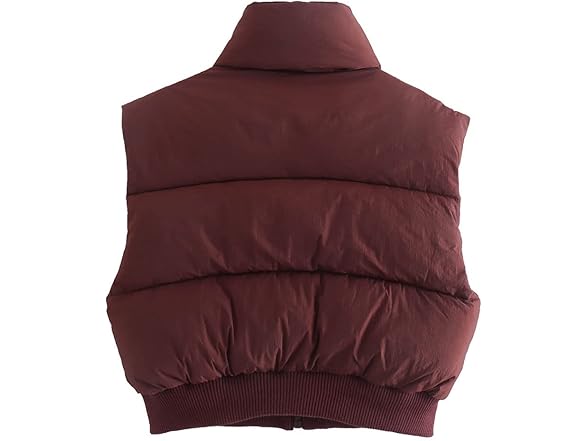 KEOMUD Women's Winter Crop Puffer Vest