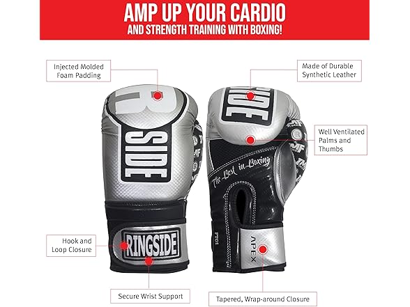 Ringside Adult FTG1 Apex Bag Gloves, L/XL