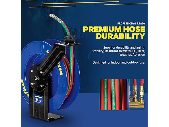 Goodyear Retractable Welding Hose Reel - 1/4" x 50'
