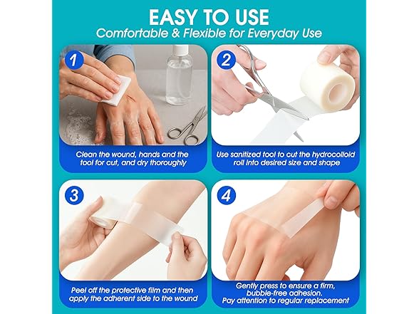AKQFZHQ Hydrocolloid Roll for Wound Care