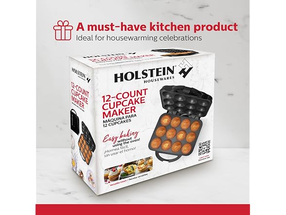 Holstein Housewares Non-Stick 12-Count Electric Cupcake Maker