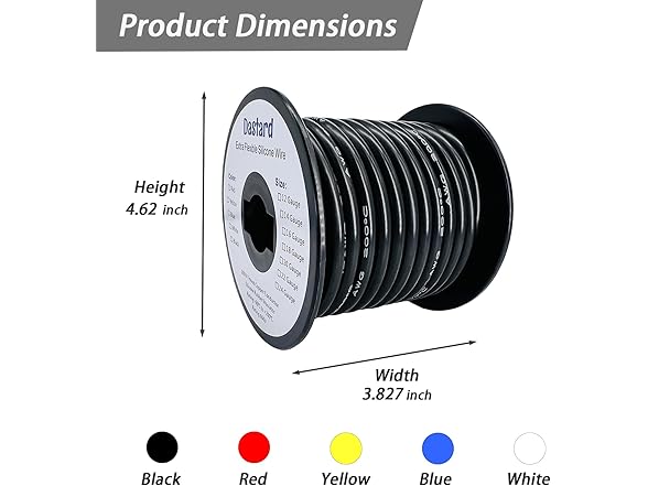  10AWG Silicone Wire Red 50ft Tinned