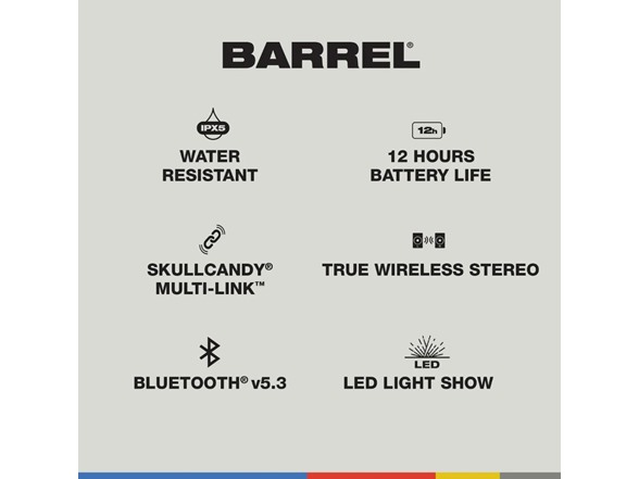 Skullcandy Barrel Water-Resistant Boombox Speaker