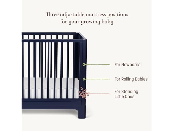 Little Seeds Posey 4-in-1 Convertible Crib
