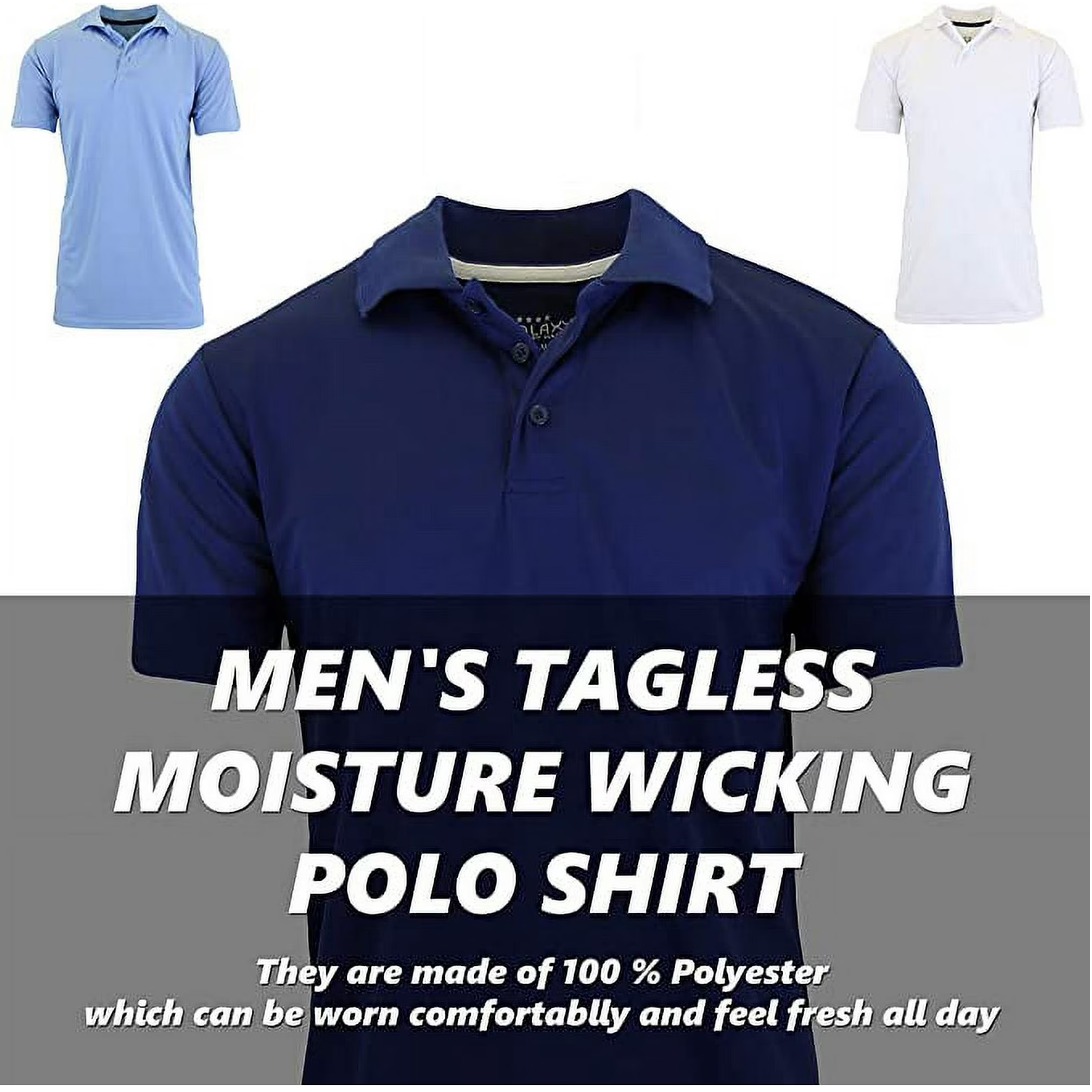 3Pk Mens S/S Performance Polo (S-3XL) - Gallery 17