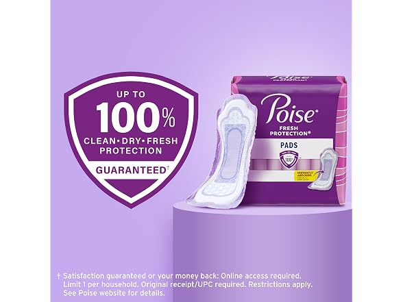 Poise | Incontinence Pads for 84 ct