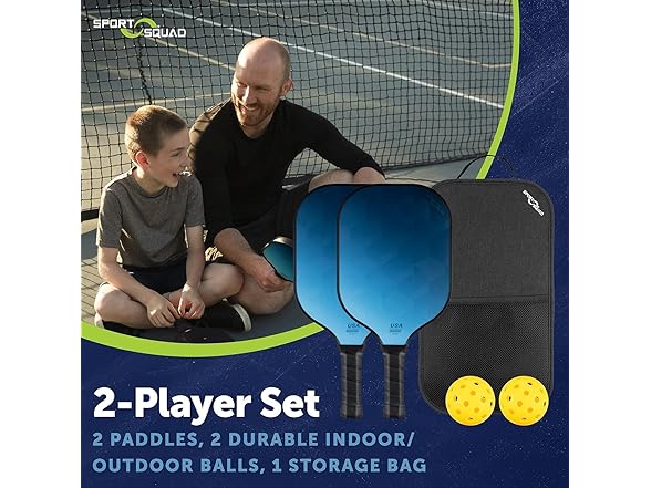 Sport Squad 2-Player Pickleball Paddle Set