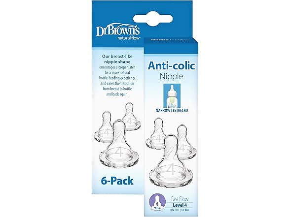 Dr. Brown's Original Nipple Level 4 6ct