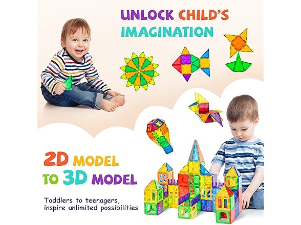 cossy 120Pcs Magnetic Tiles