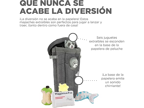 Outward Hound Hide A Raccoon Plush Dog Toy