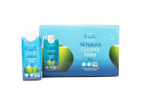 Real Coco All Natural Pure Coconut Water (12Pack)