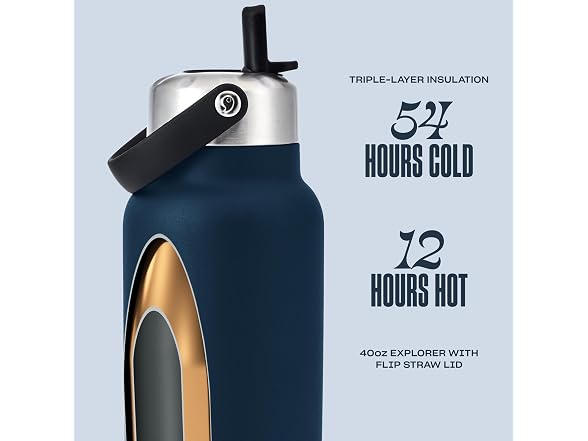 S'well Recycled Stainless Steel Explorer 40oz, Azurite