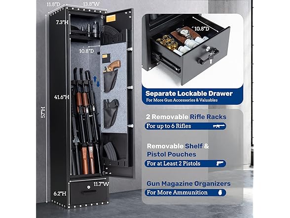  BlackSmith 6 Long Gun Safe for Rifle