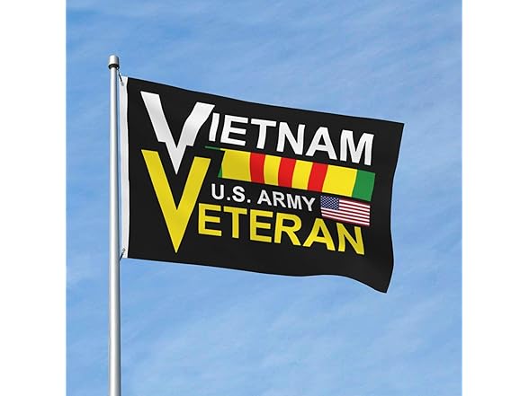 MUKASY Us Army Vietnam Veteran Flag Brass Gromet
