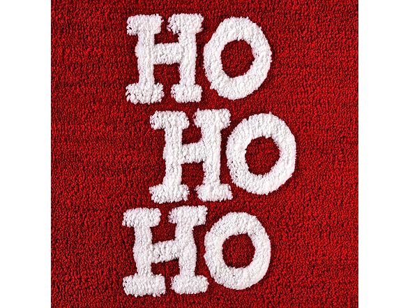 Hallmark Holiday Bath Rug Ho Ho Ho Red