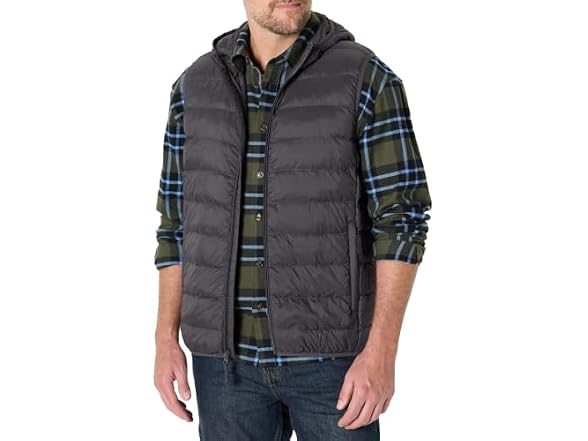 Amazon Essentials Men's Hooded Puffer Vest