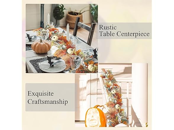 TISEMENT 6FT Fall Pumpkin Garland