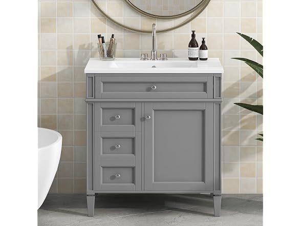 Virubi 30" Bathroom Vanity with Ceramic Sink