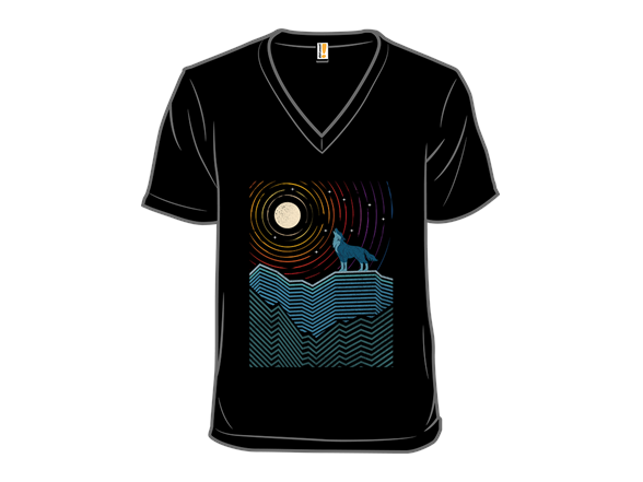 Geometric Wolf Howling at the Moon