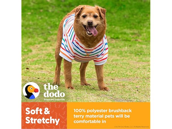 The Dodo Striped Crewneck Sweatshirt for Dogs, L