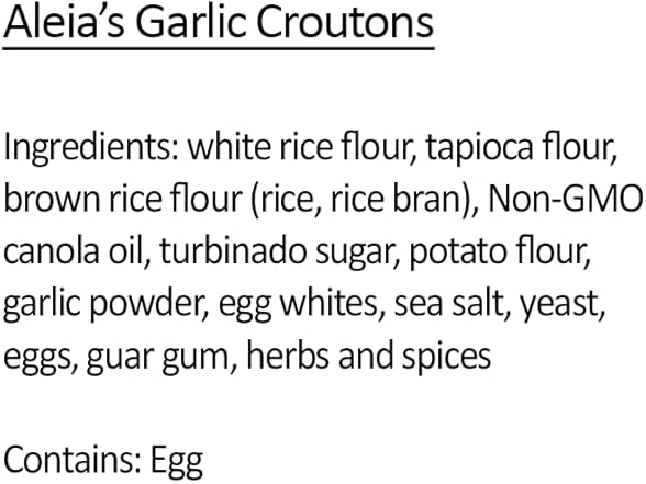 3PK Aleia’s Gluten Free Garlic Croutons – 5.5 oz