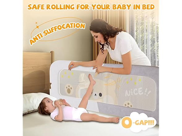 Bed Guard Rail for Toddlers