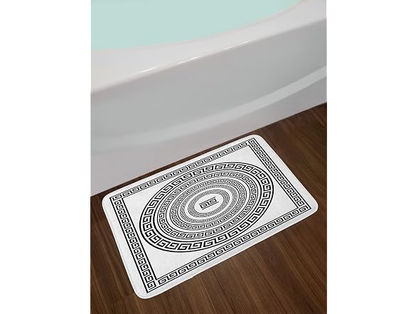 Ambesonne Geometric Bath Mat, Traditional