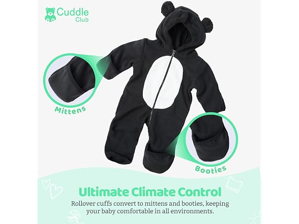 Cuddle Club (12-18 MOS) Fleece Baby Bodysuit