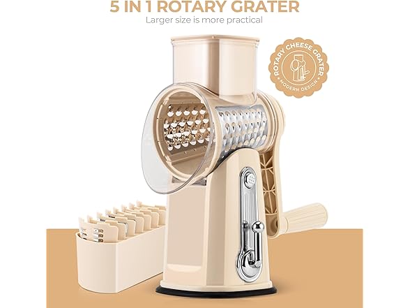 Rotary Cheese & Vegetable Grater Slicer