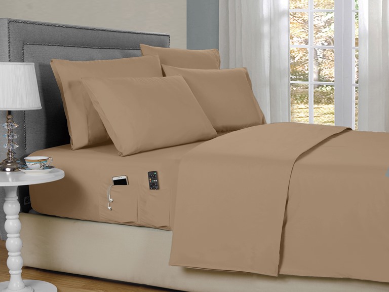 Bamboo 6-Piece Smart Sheet Sets w/ Side Pocket