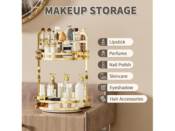 360 Rotating Makeup Organizer