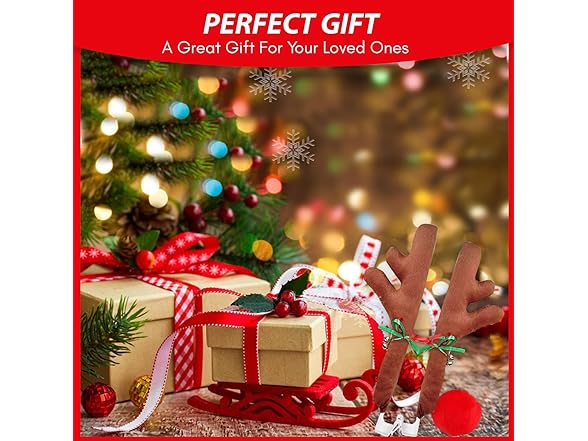 Zone Tech GA0080 Car Reindeer Antlers and Nose Set Red/Brown