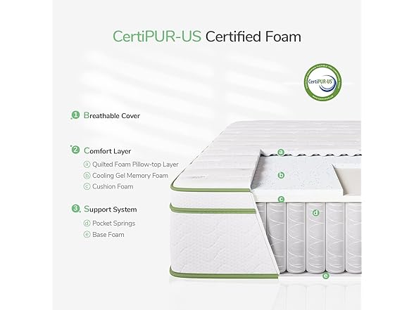 Novilla King 12 Inch Gel Memory Foam Hybrid Mattress