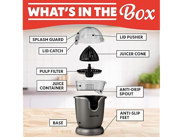 Gourmia Automatic Citrus Juicer - 17 oz