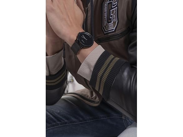 GUESS Men's 44mm Watch Black Steel (GW0460G3M)
