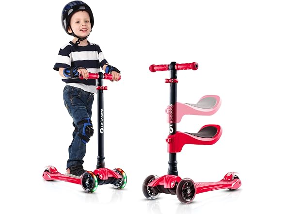 Lascoota Kick Scooter with Seat -