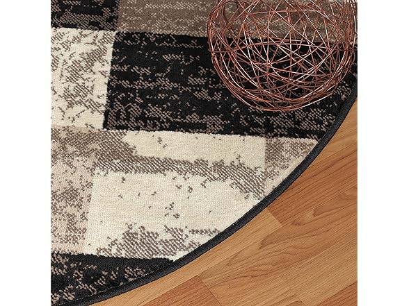 Superior Jute Backed Geometric Indoor Area Rug
