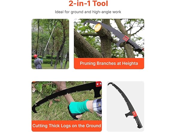 VEVOR Manual Pole Saw, 4.9-20 ft