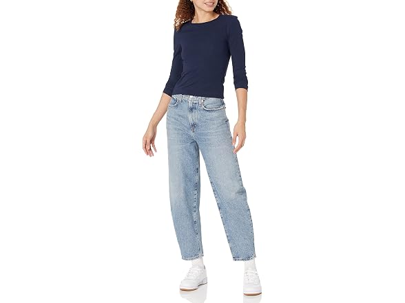 Amazon Essentials Women Rib Knit Crewneck Top