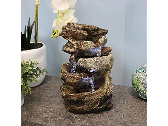 Sunnydaze Indoor Fountain with LED Lights 10.5"