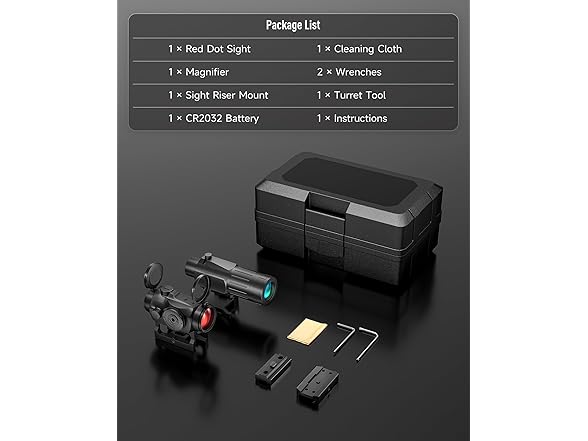 Pinty Red Dot and Magnifier Combo | 3x Magnifier