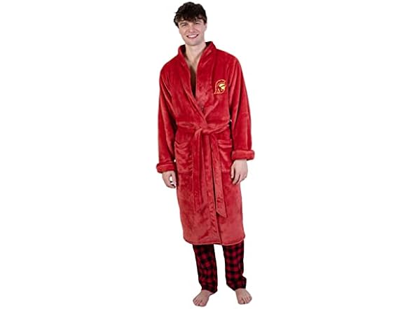 Ultra NCAA Mens Lounge Bath Robe Trojans