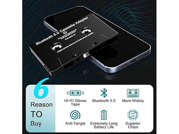 Car Audio Cassette to Aux Adapter