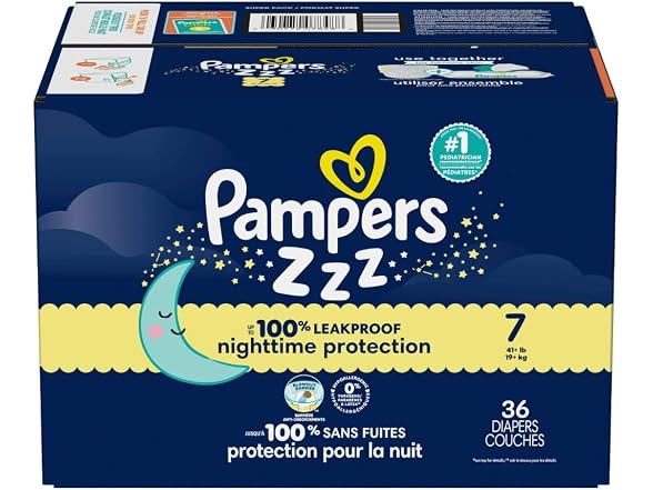 Pampers ZZZ Overnight Diapers Size 7