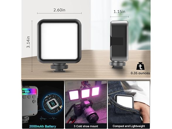 ALTSON Magnetic RGB LED Video Light (Black)